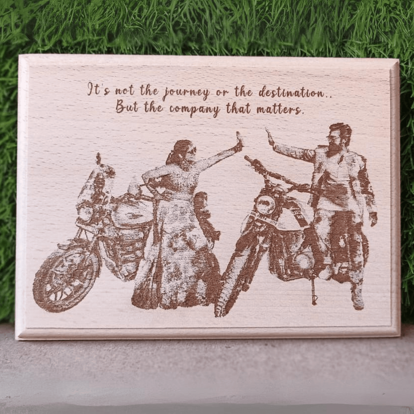 Engraved Personalized Wooden Photo Frame (Couple Version) - Nova Creations