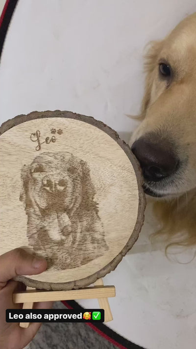 Wooden Slice Photo Frame (Pet Version)